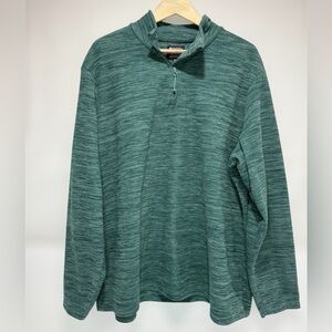 Men’s US22 Mountain Warehouse Heathered Teal Fleece Quarter-Zip Pullover
